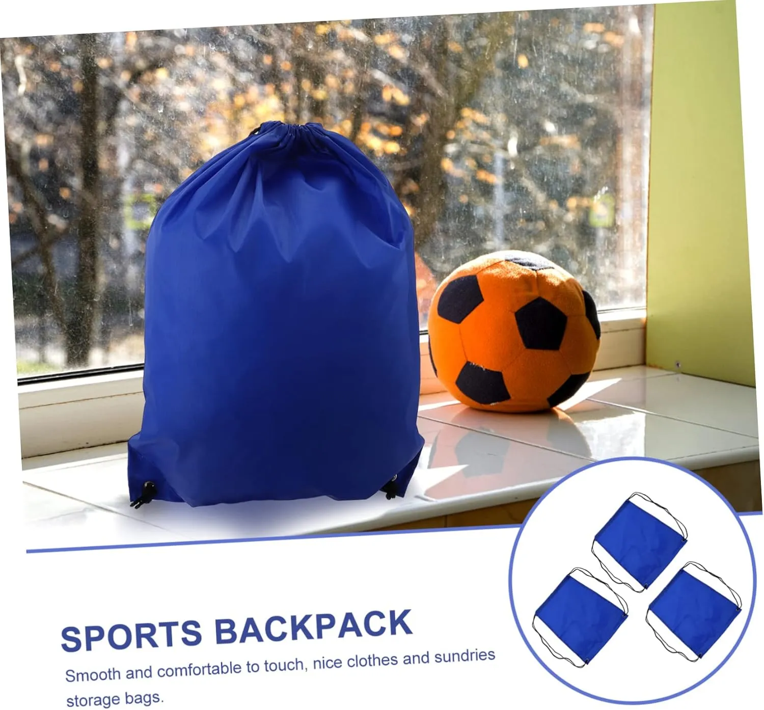 3Pcs Drawstring Backpacks for Sports and Travel Durable Storage Bags for Shoes Clothes and Toiletries Lightweight and Compact Design for Outdoor Activities