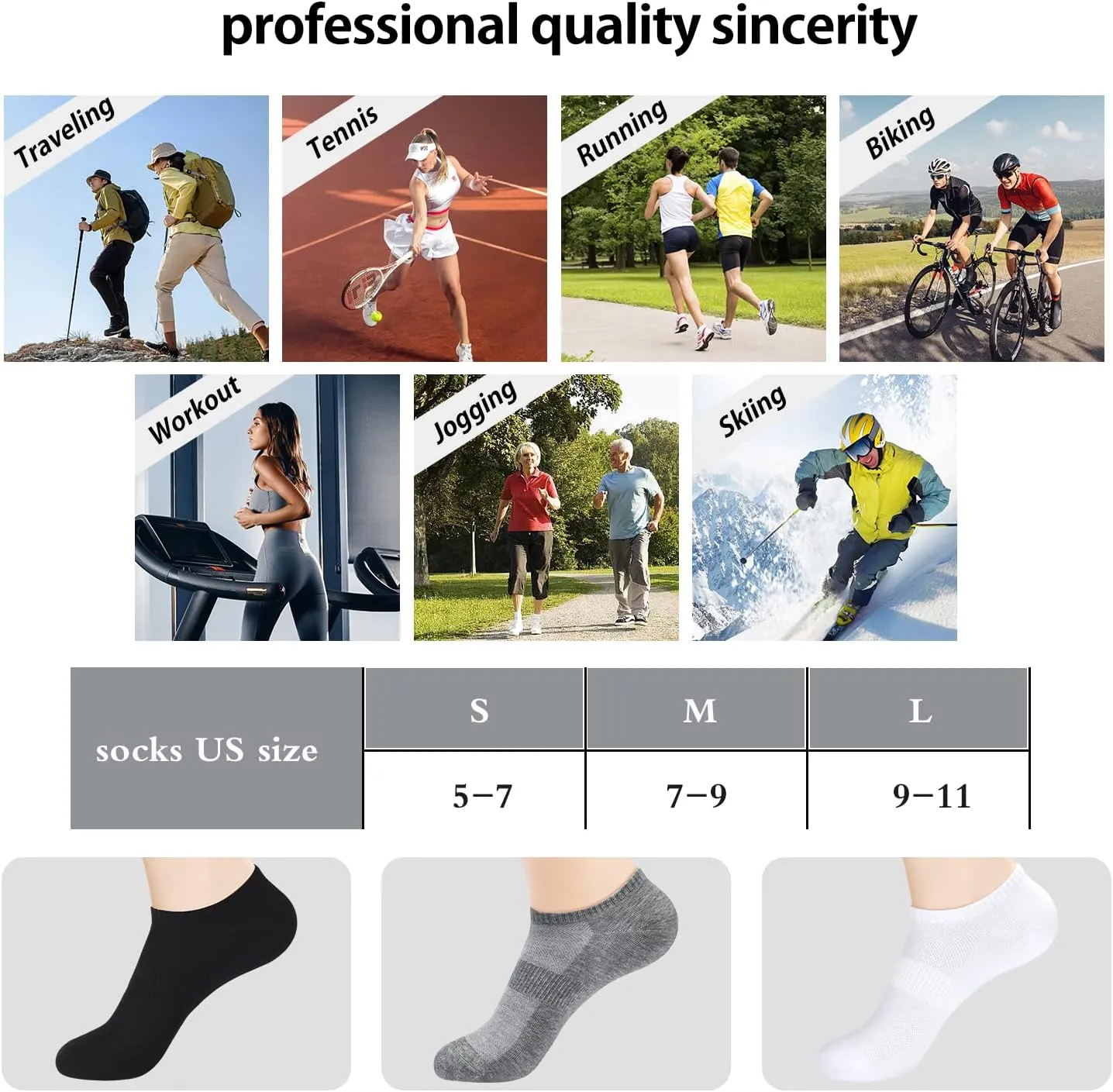 8 Pairs Ankle Socks Women's and Men - Soft Thin Cotton Athletic Running Low Cut No Show Summer Socks