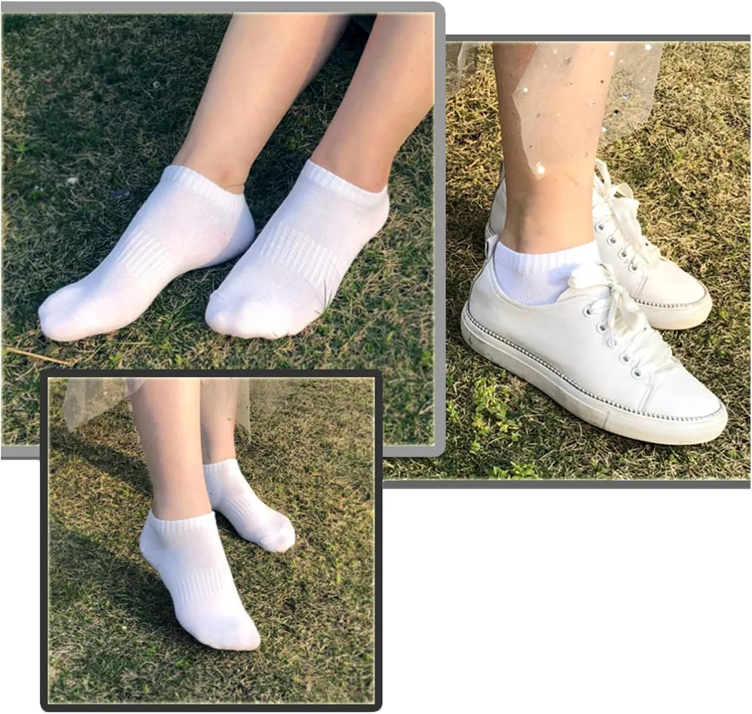 8 Pairs Ankle Socks Women's and Men - Soft Thin Cotton Athletic Running Low Cut No Show Summer Socks