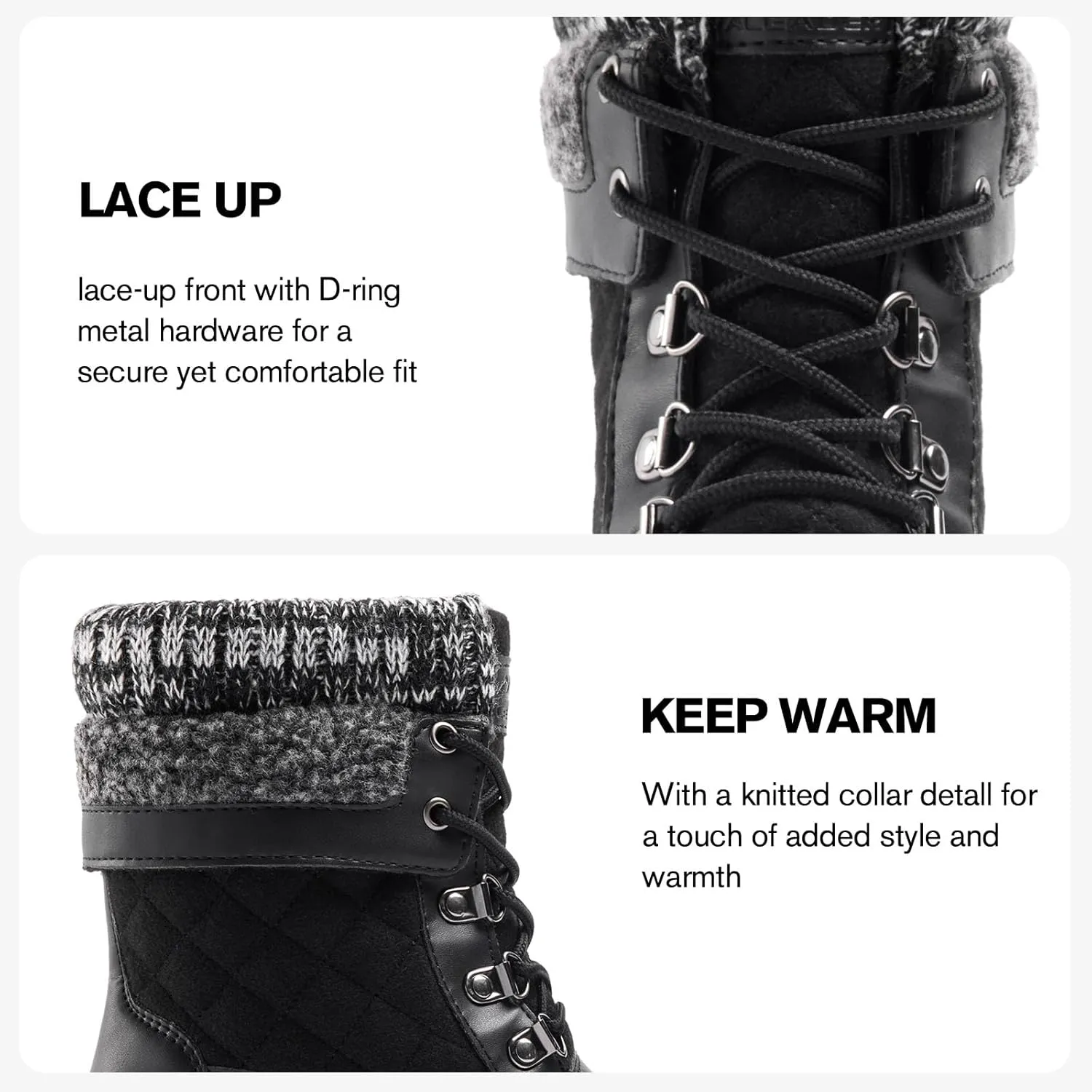 ALEADER Womens Winter Snow Boots | Waterproof Shell | Duck Boots
