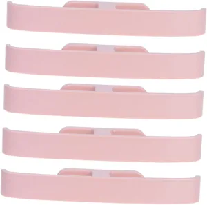 Alipis 5Pcs Wall Mounted Slippers Organizer Rack Elastic Plastic Shoe Storage Holder for Bathroom Hallway Space Saving Design Pink for Neat Tidy Spaces