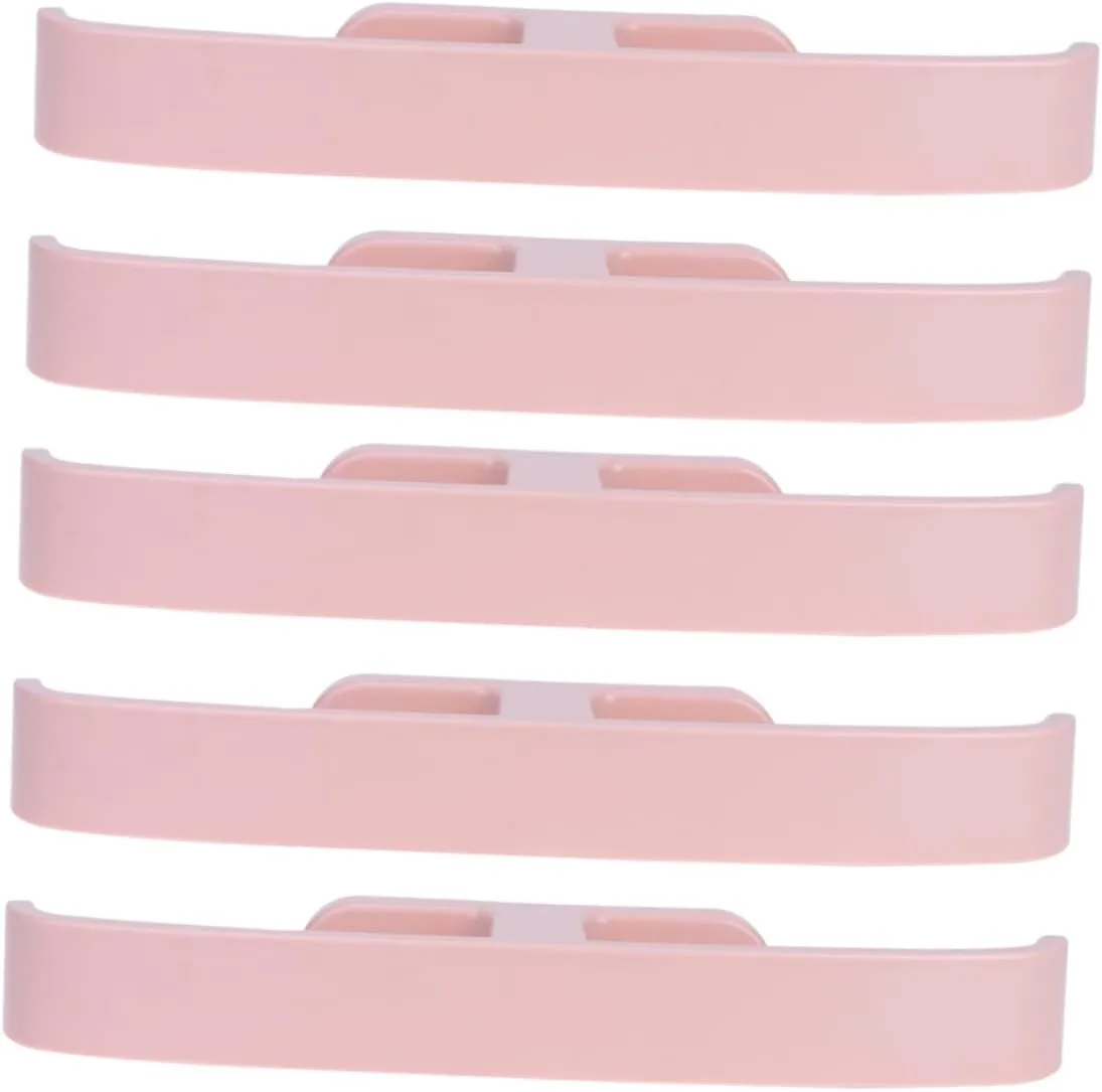 Alipis 5Pcs Wall Mounted Slippers Organizer Rack Elastic Plastic Shoe Storage Holder for Bathroom Hallway Space Saving Design Pink for Neat Tidy Spaces