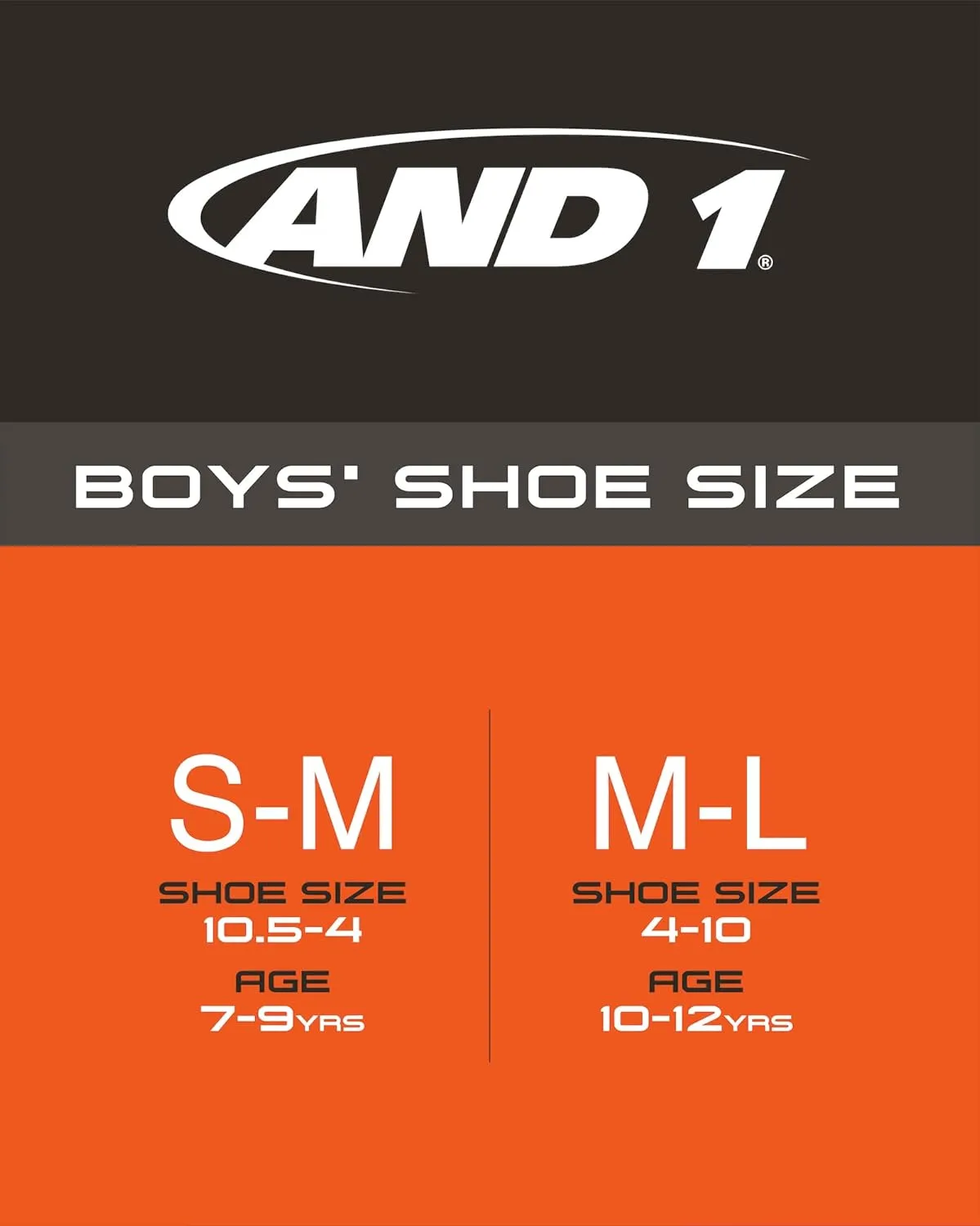AND1 Boys Quarter Socks - 8 Pack Moisture Wicking Cushioned Athletic Basketball and Running Socks for Boys (Sizes: S-M)
