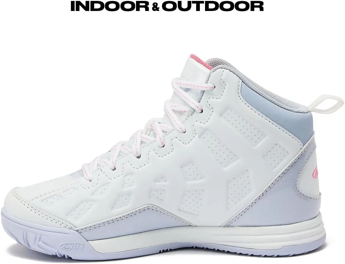 AND1 Showout Girls & Boys Basketball Shoes Kids, Boys High Top Sneakers, Youth Size 1 to 7 Kids Basketball Shoes Boys