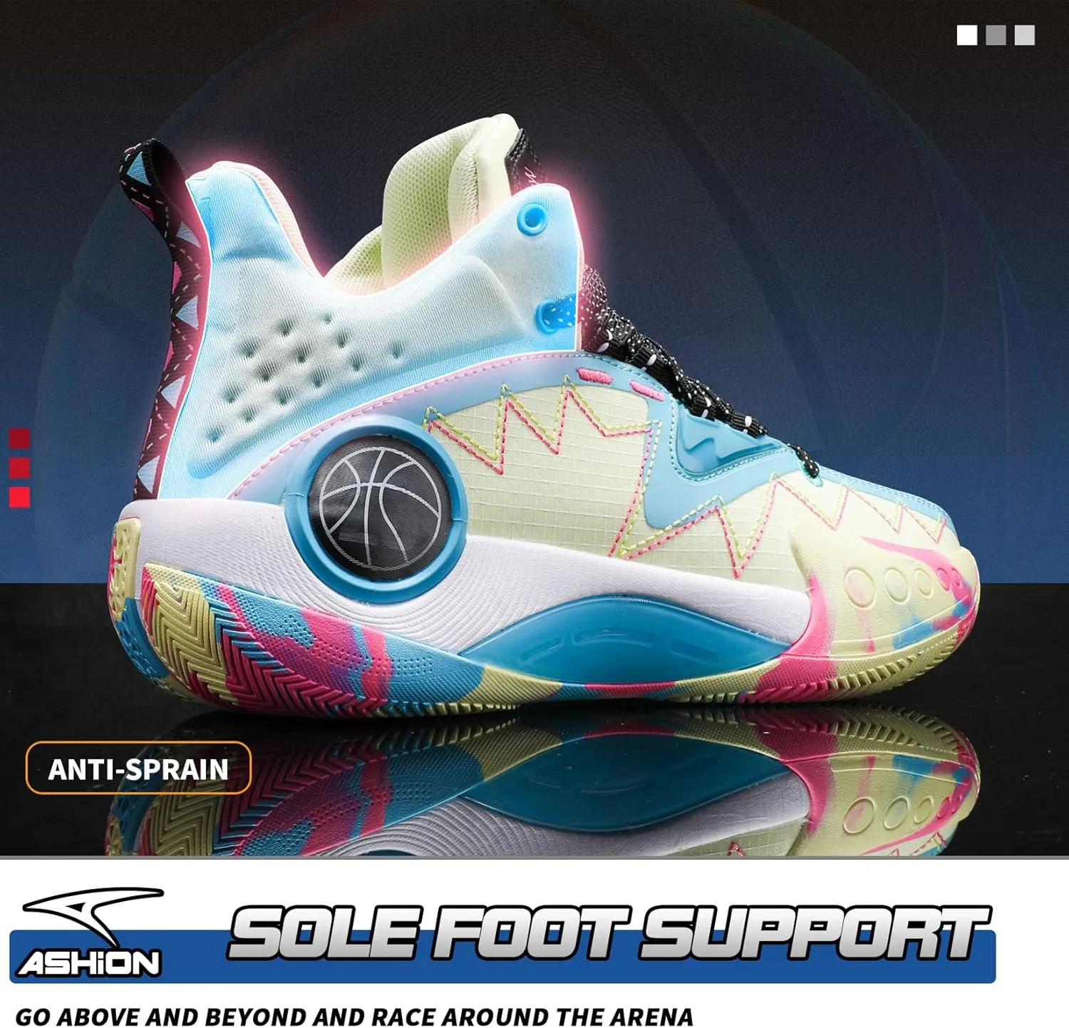 ASHION Kids Youth Basketball Shoes Non-Slip Boys High Top Sneakers Girls School Trainers