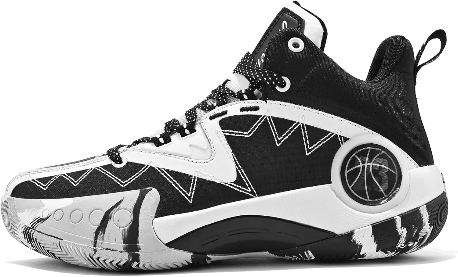 ASHION Men's Basketball Shoes Fashion Breathable Non Slip Sneakers Mens Arch Support Running Sport Shoes