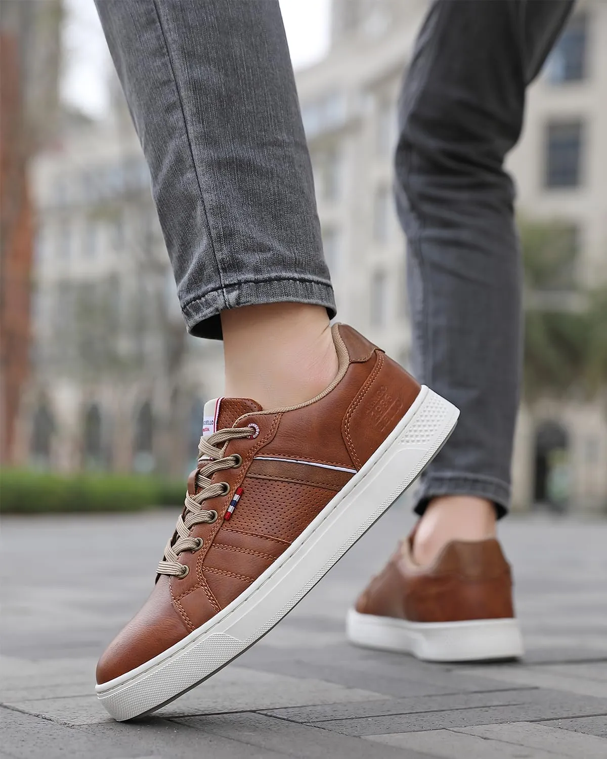 ASTERO Shoes for Men Casual Stylish Sneakers Dress Non-Slip Low Top Walking Shoes