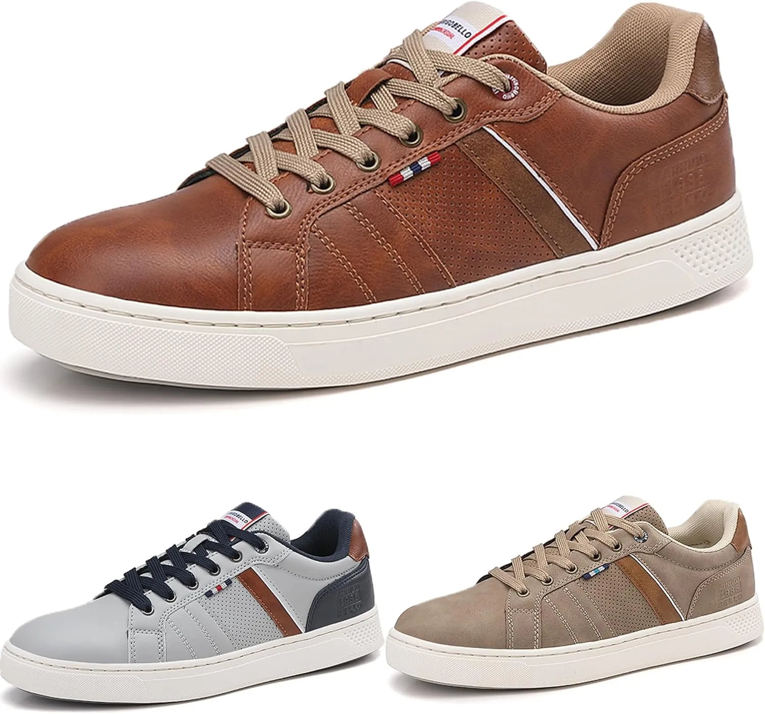 ASTERO Shoes for Men Casual Stylish Sneakers Dress Non-Slip Low Top Walking Shoes