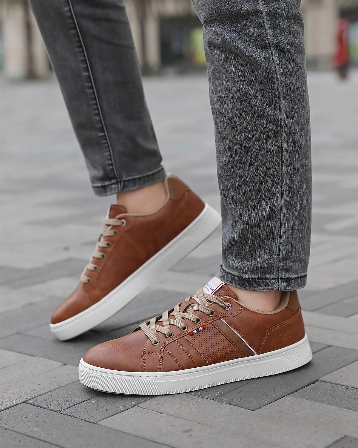 ASTERO Shoes for Men Casual Stylish Sneakers Dress Non-Slip Low Top Walking Shoes