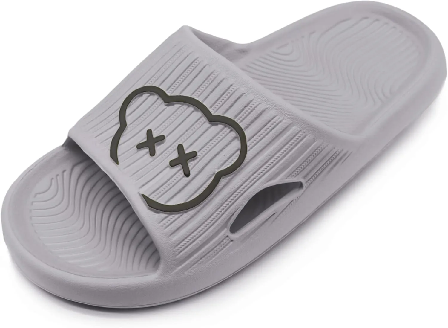 Bear Slides Smiley Face Sandals Slippers for Women and Men Ultra Comfort Non-Slip Shower Sandals Indoor and Outdoor Use Quick Drying Pool Party Home