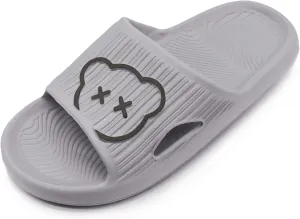 Bear Slides Smiley Face Sandals Slippers for Women and Men Ultra Comfort Non-Slip Shower Sandals Indoor and Outdoor Use Quick Drying Pool Party Home