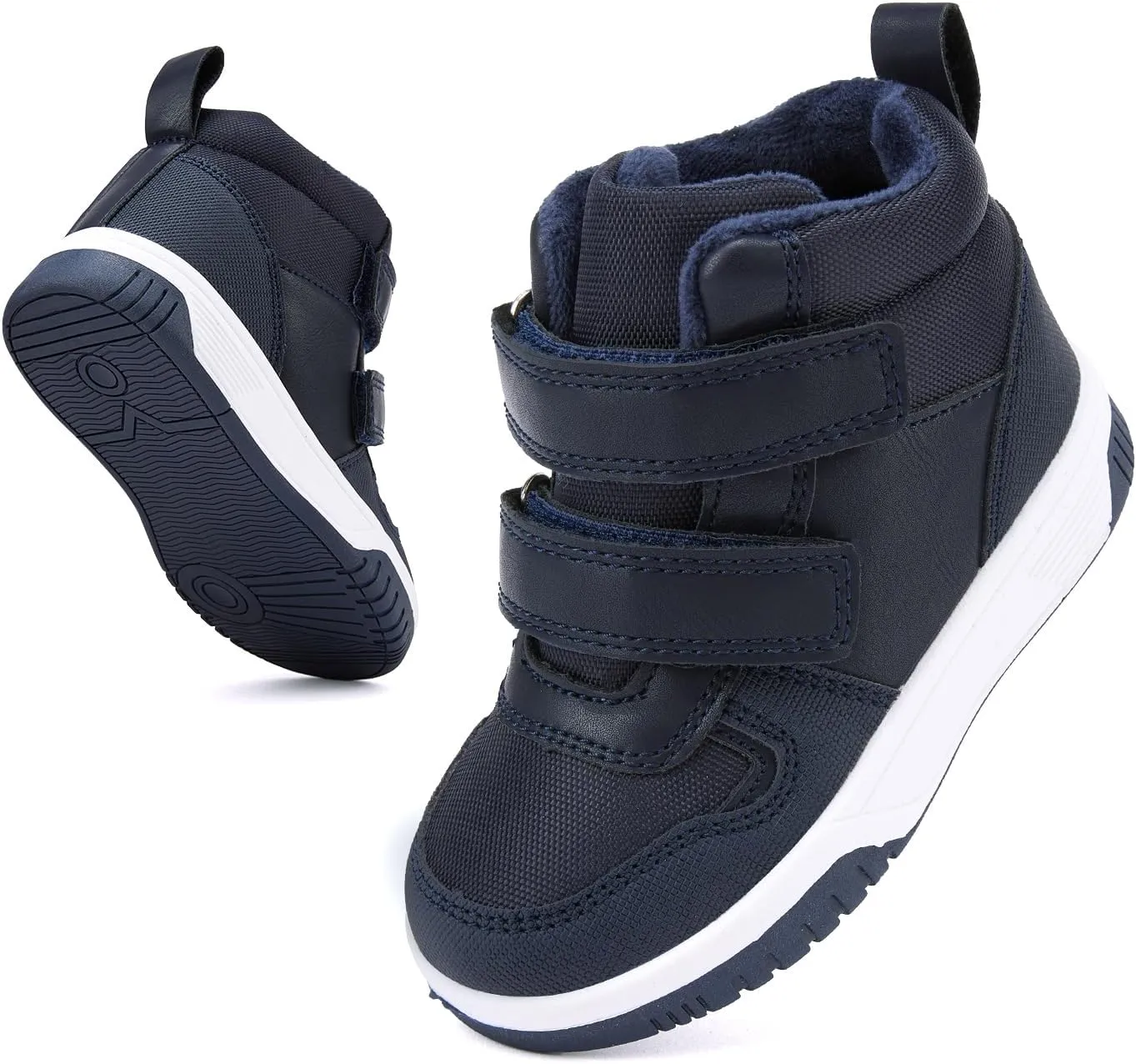 BMCiTYBM Toddler Snow Boots Boys Girls Winter Warm Shoes High Top Outdoor Sneakers for Cold Weather