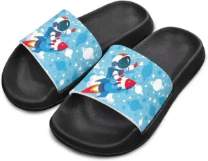 Boys Slide Sandals Kids Summer Slippers Slip On for Outdoor Beach Pool Shower (Little Kid/Big Kid)