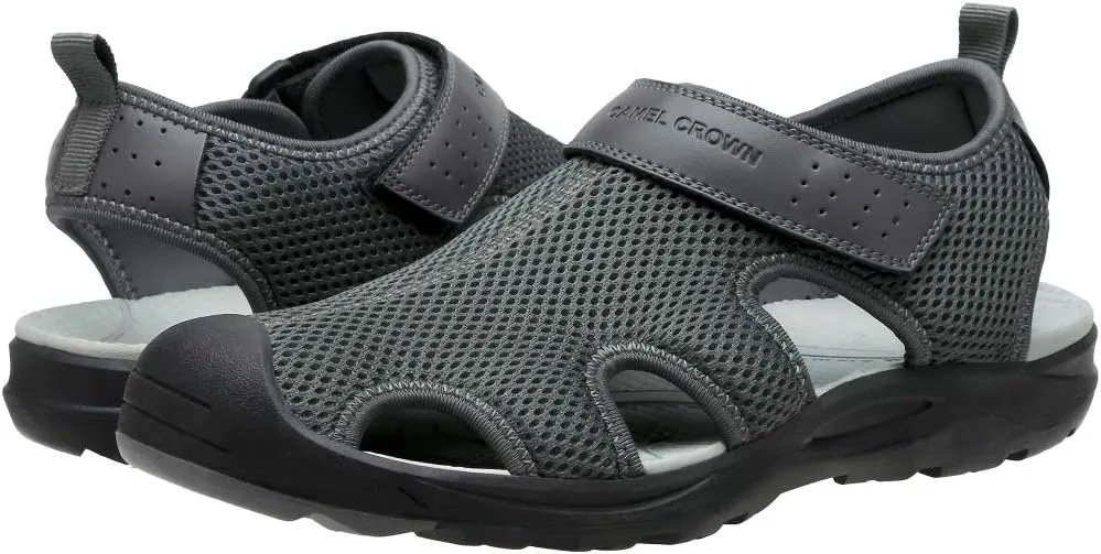 CAMEL CROWN Men's Mesh Hiking Sandals Closed-Toe Beach Sandal for Athletic Outdoor Summer Waterproof