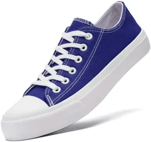 Canvas Shoes for Women Men Low Top Lace Up Sneakers Canvas Fashion Sneakers Classic Casual Walking Shoes Comfortable Breathable