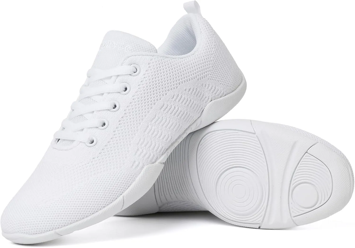 Cheer Shoes for Youth Girls White Cheerleading Athletic Dance Shoes Tennis Sneakers for Competition Sport Training