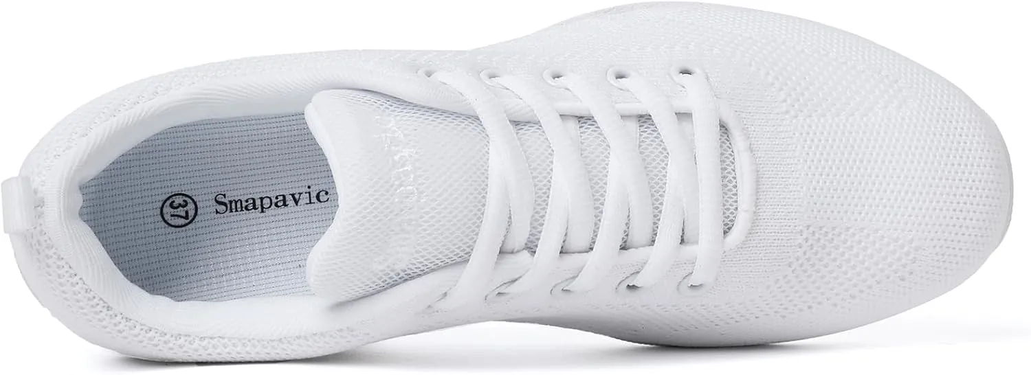 Cheer Shoes for Youth Girls White Cheerleading Athletic Dance Shoes Tennis Sneakers for Competition Sport Training