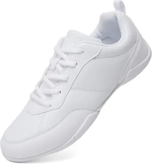 Cheer Shoes for Youth Girls White Cheerleading Athletic Dance Shoes Tennis Sneakers for Competition Sport Training