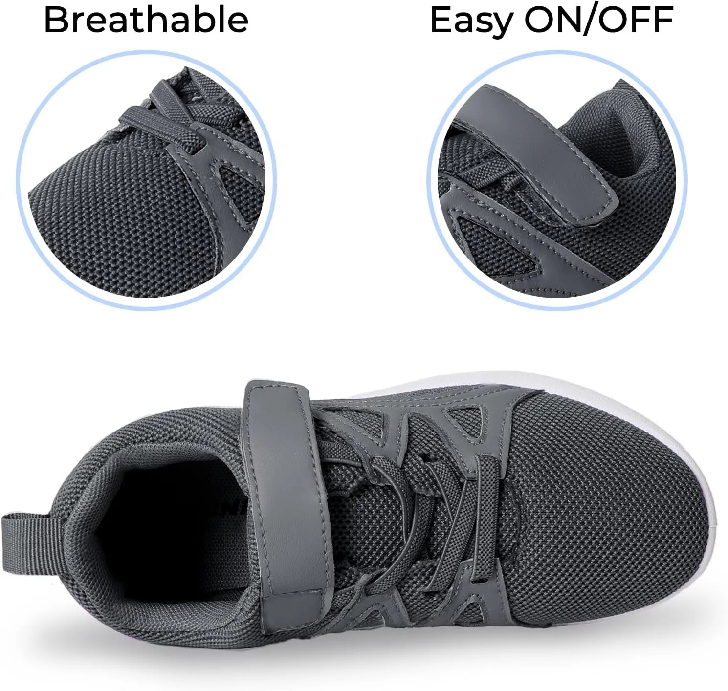 CHIN·MOON Boys Girls Lightweight Running Shoes Kids Tennis Walking Shoes Breathable Sports Sneakers (Little Kid/Big Kid)