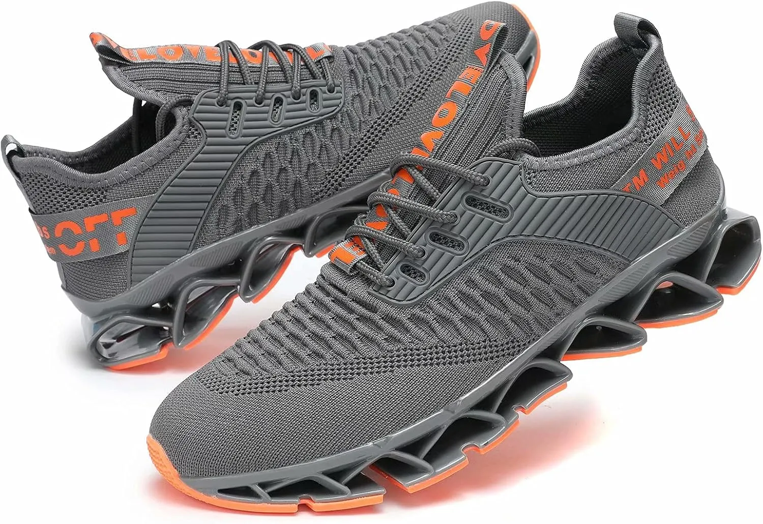 Chopben Men's Running Shoes Blade Non Slip Fashion Sneakers Breathable Mesh Soft Sole Casual Athletic Walking Shoes