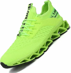 Chopben Men's Running Shoes Blade Non Slip Fashion Sneakers Breathable Mesh Soft Sole Casual Athletic Walking Shoes