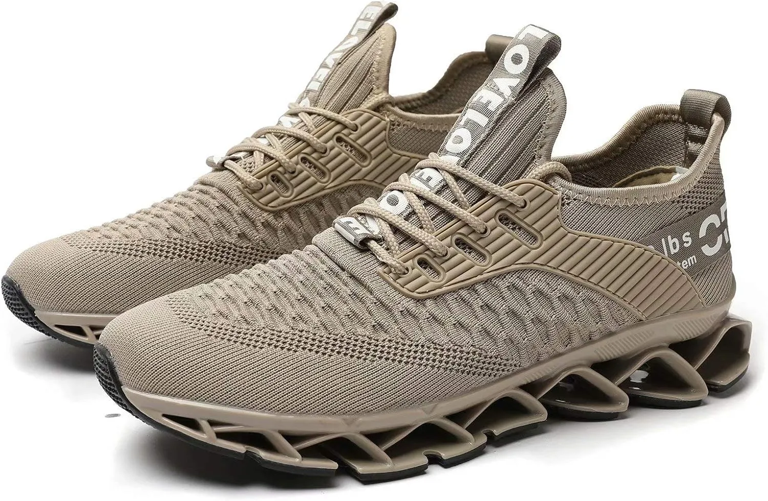 Chopben Men's Running Shoes Blade Non Slip Fashion Sneakers Breathable Mesh Soft Sole Casual Athletic Walking Shoes