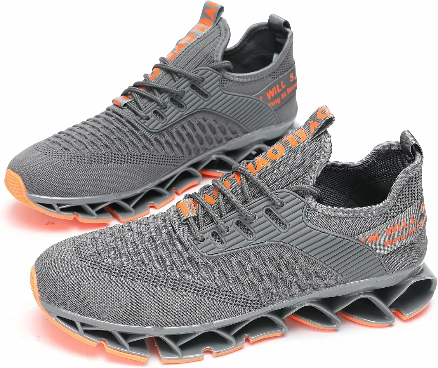 Chopben Men's Running Shoes Blade Non Slip Fashion Sneakers Breathable Mesh Soft Sole Casual Athletic Walking Shoes