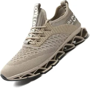 Chopben Men's Running Shoes Blade Non Slip Fashion Sneakers Breathable Mesh Soft Sole Casual Athletic Walking Shoes