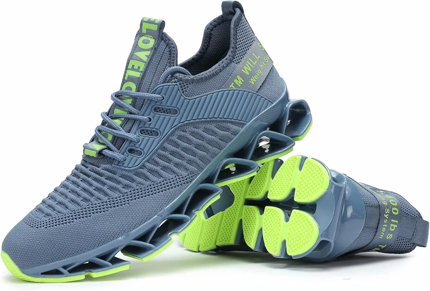 Chopben Men's Running Shoes Blade Non Slip Fashion Sneakers Breathable Mesh Soft Sole Casual Athletic Walking Shoes