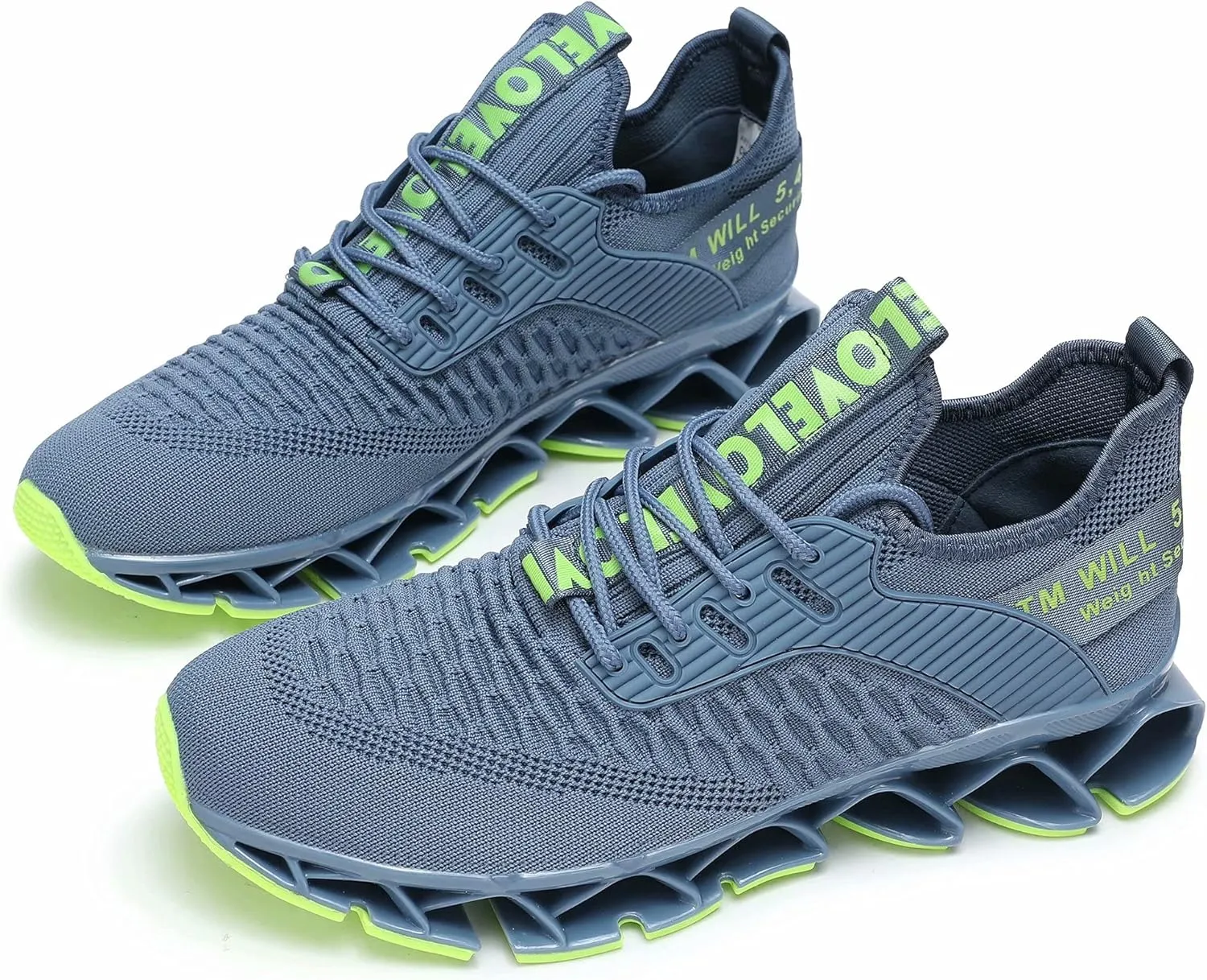 Chopben Men's Running Shoes Blade Non Slip Fashion Sneakers Breathable Mesh Soft Sole Casual Athletic Walking Shoes