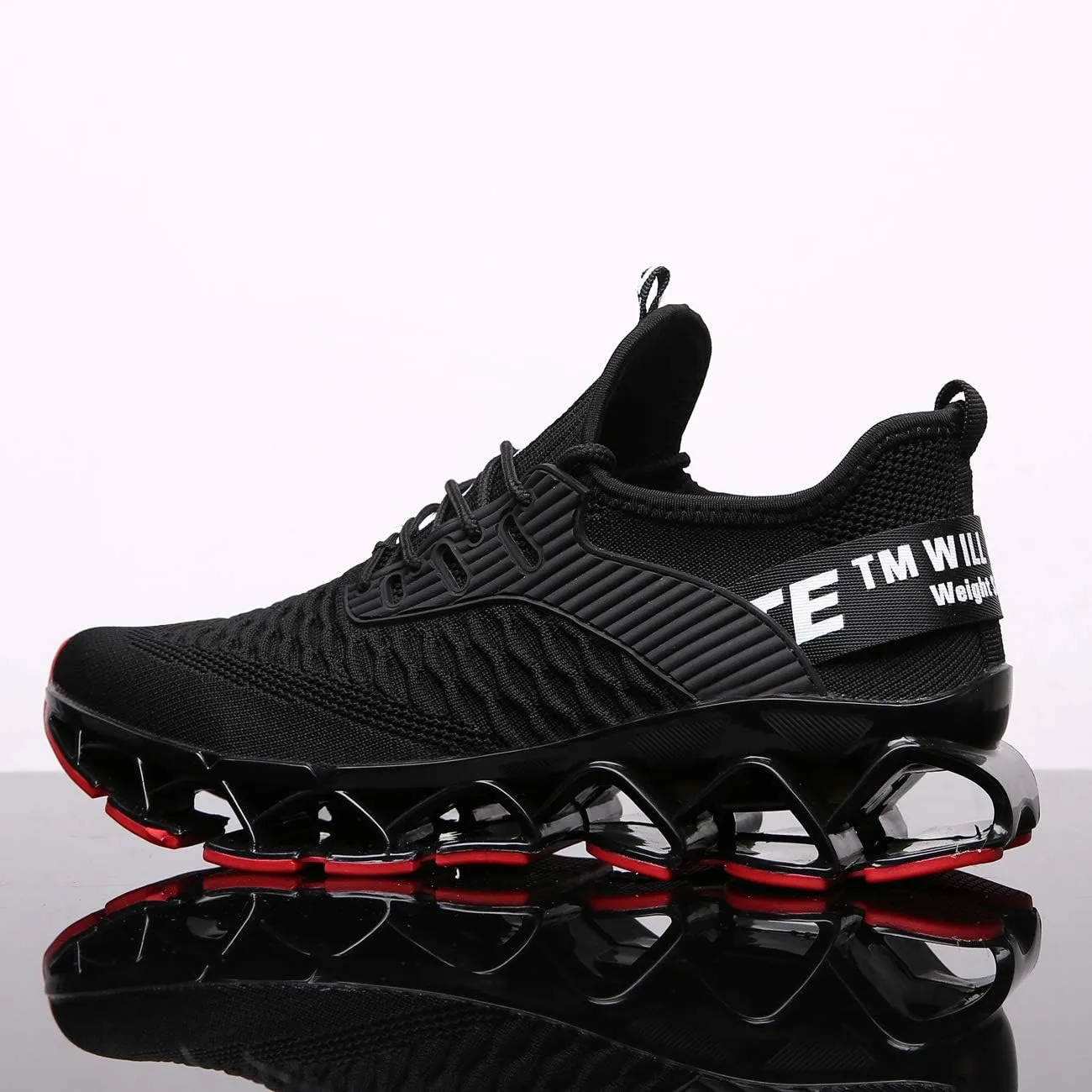 Chopben Men's Running Shoes Blade Non Slip Fashion Sneakers Breathable Mesh Soft Sole Casual Athletic Walking Shoes