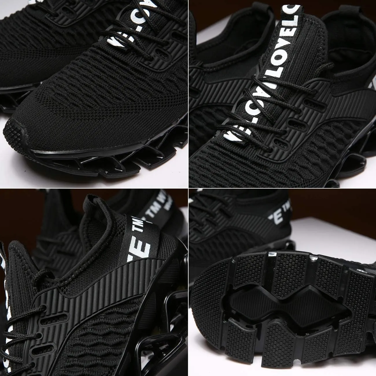 Chopben Men's Running Shoes Blade Non Slip Fashion Sneakers Breathable Mesh Soft Sole Casual Athletic Walking Shoes