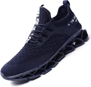 Chopben Men's Running Shoes Blade Non Slip Fashion Sneakers Breathable Mesh Soft Sole Casual Athletic Walking Shoes