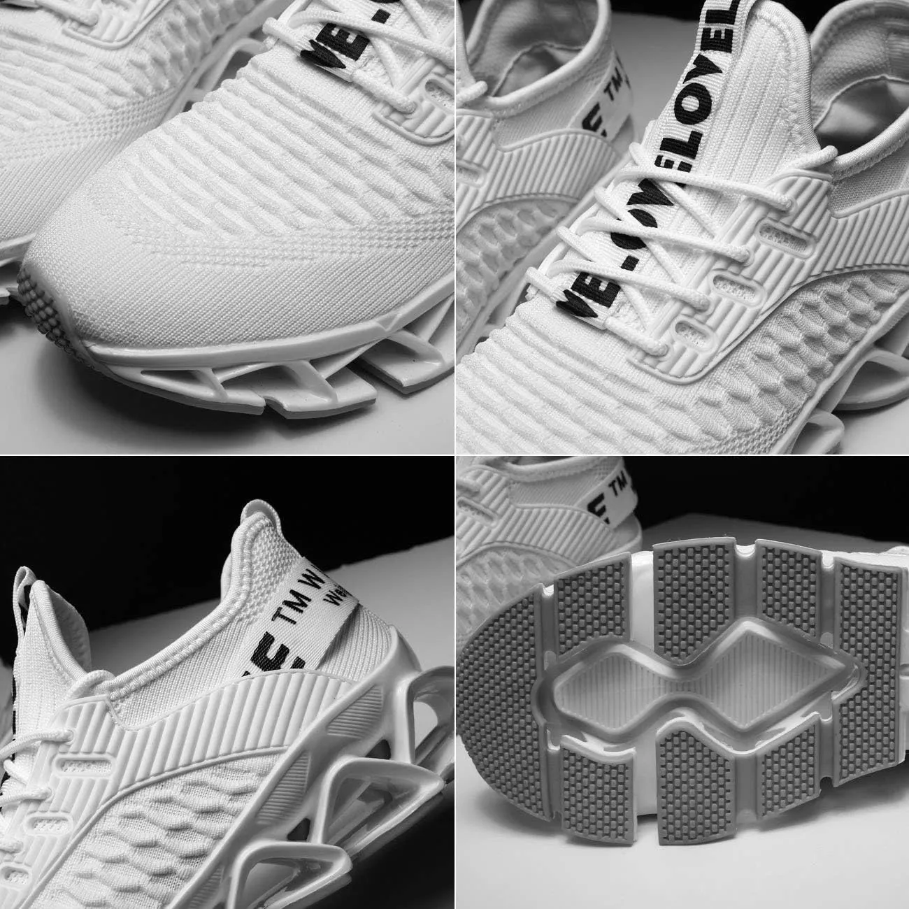 Chopben Men's Running Shoes Blade Non Slip Fashion Sneakers Breathable Mesh Soft Sole Casual Athletic Walking Shoes