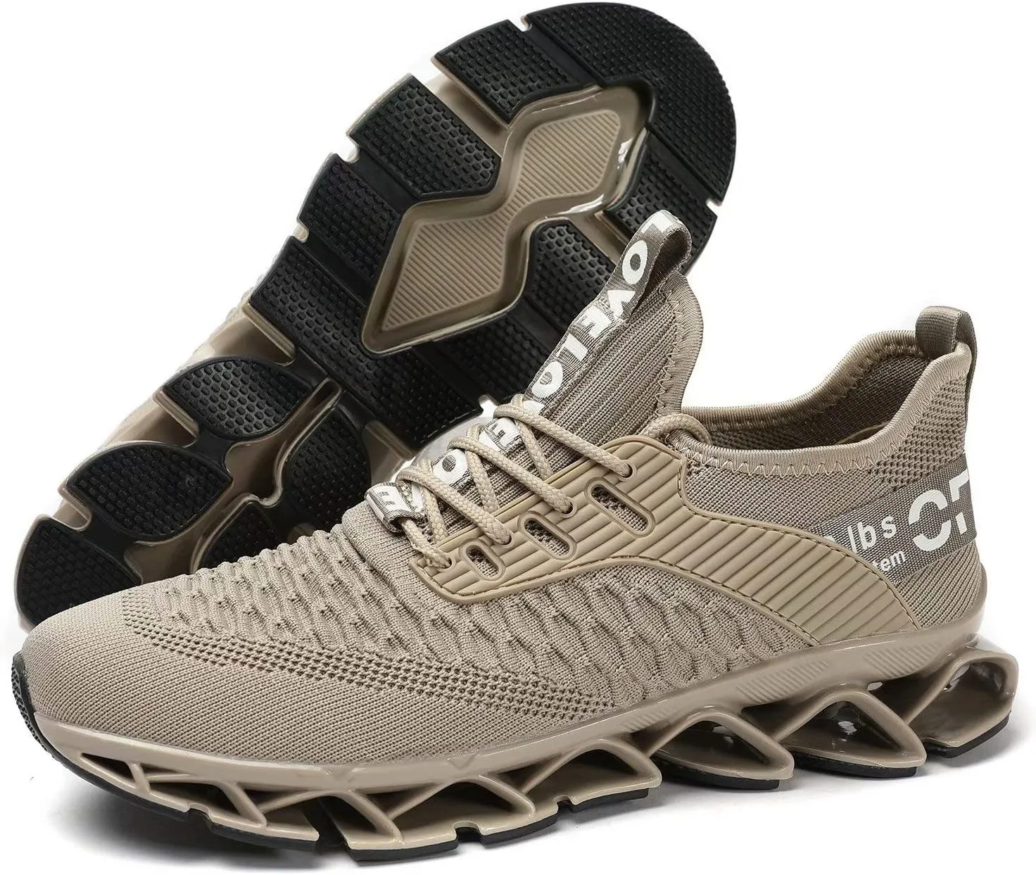 Chopben Men's Running Shoes Blade Non Slip Fashion Sneakers Breathable Mesh Soft Sole Casual Athletic Walking Shoes