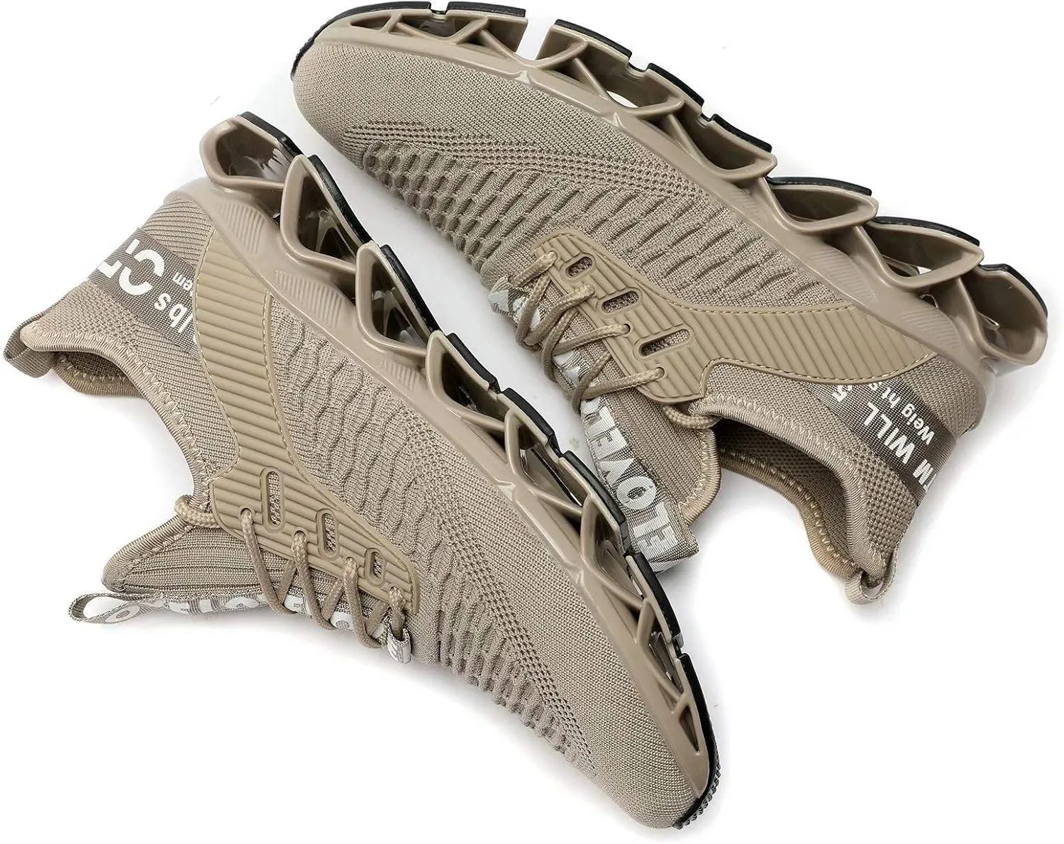 Chopben Men's Running Shoes Blade Non Slip Fashion Sneakers Breathable Mesh Soft Sole Casual Athletic Walking Shoes