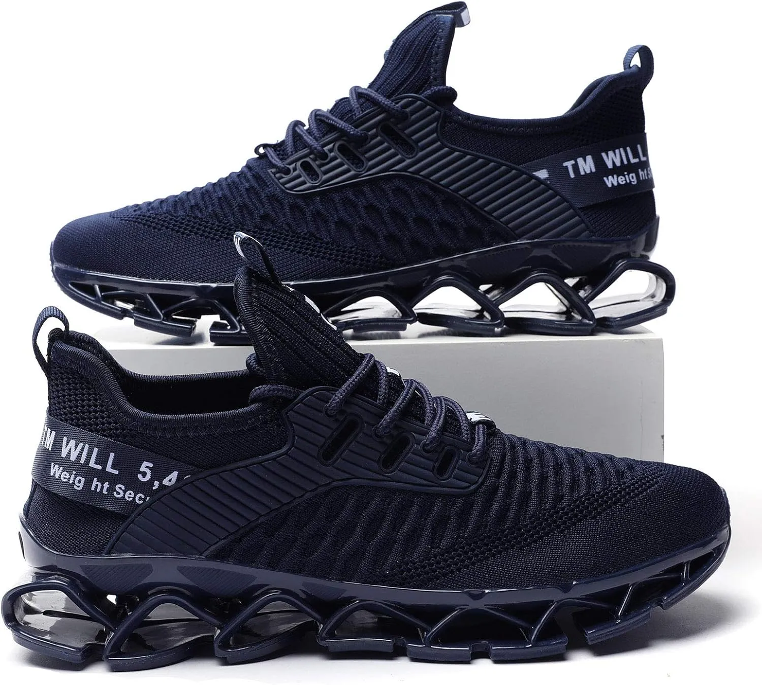 Chopben Men's Running Shoes Blade Non Slip Fashion Sneakers Breathable Mesh Soft Sole Casual Athletic Walking Shoes
