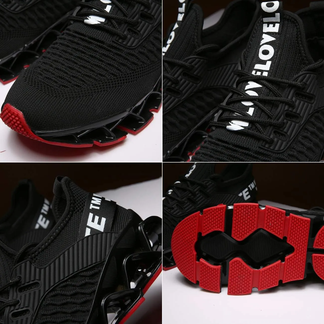 Chopben Men's Running Shoes Blade Non Slip Fashion Sneakers Breathable Mesh Soft Sole Casual Athletic Walking Shoes