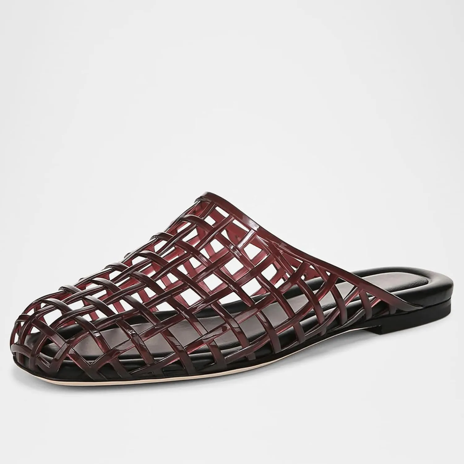 Clear Jelly Shoes for Women Slip on Jelly Mesh Slides Sandals Comfortable Closed Toe Jelly Flats Sandals Jelly Summer Beach Sandals.