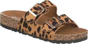 CLOVERLAY Women's Slide Sandals Casual Cork Footbed Platform Sandals Open Toe Slides