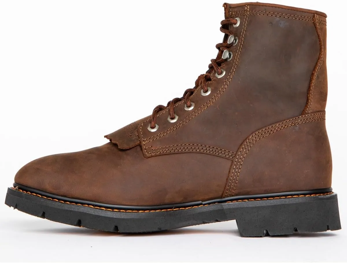 Cody James Men's 8" Mustang Waterproof Lace-Up Kiltie Work Boot Soft Toe - Cwrr2