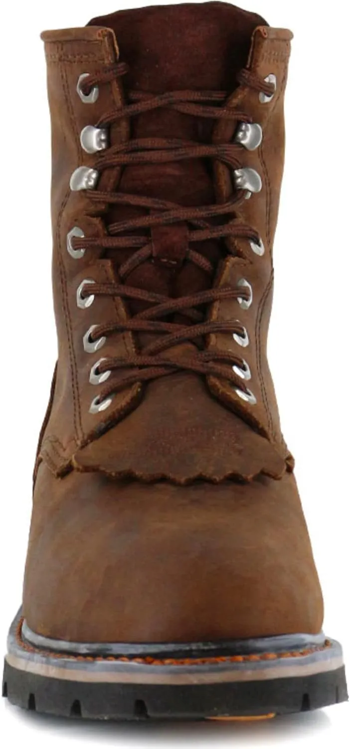 Cody James Men's 8" Mustang Waterproof Lace-Up Kiltie Work Boot Soft Toe - Cwrr2