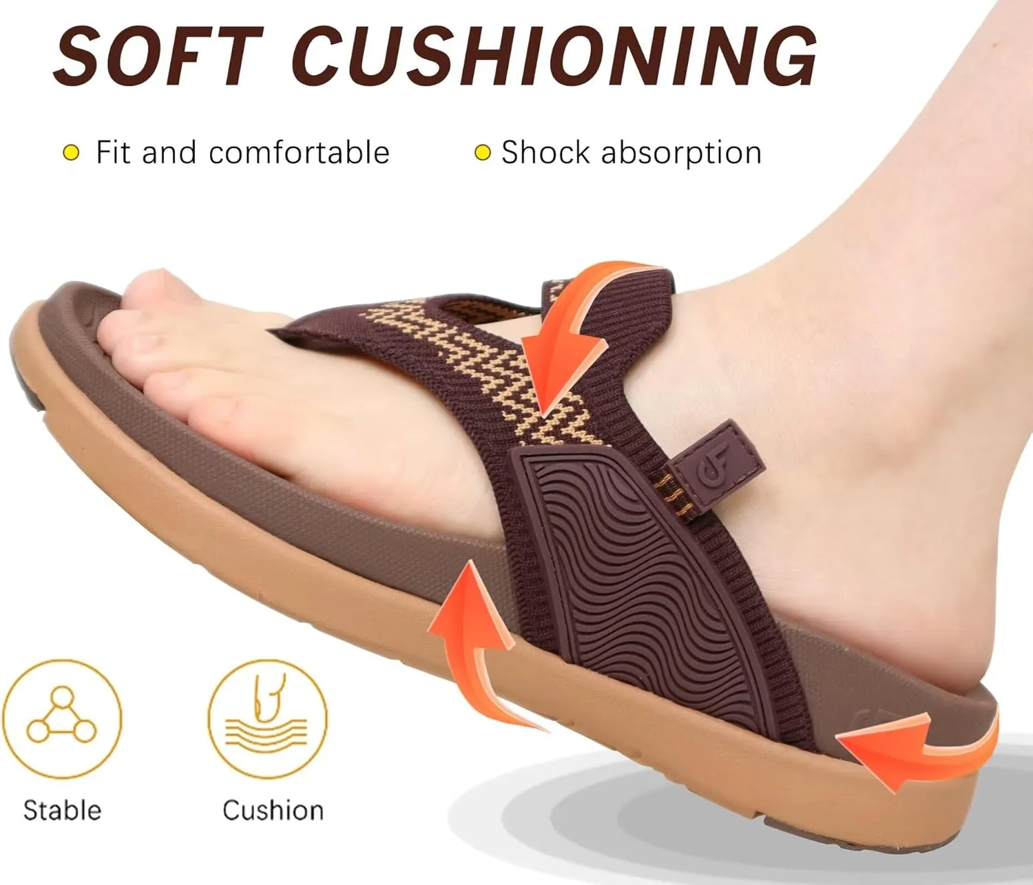 COFACE Womens Fashion Orthotic Flip Flops Recovery Walking Lightweight Athletic Thick Yoga Mat Cushion Thong Sandals With Comfortable Plantar Fasciitis Arch Support