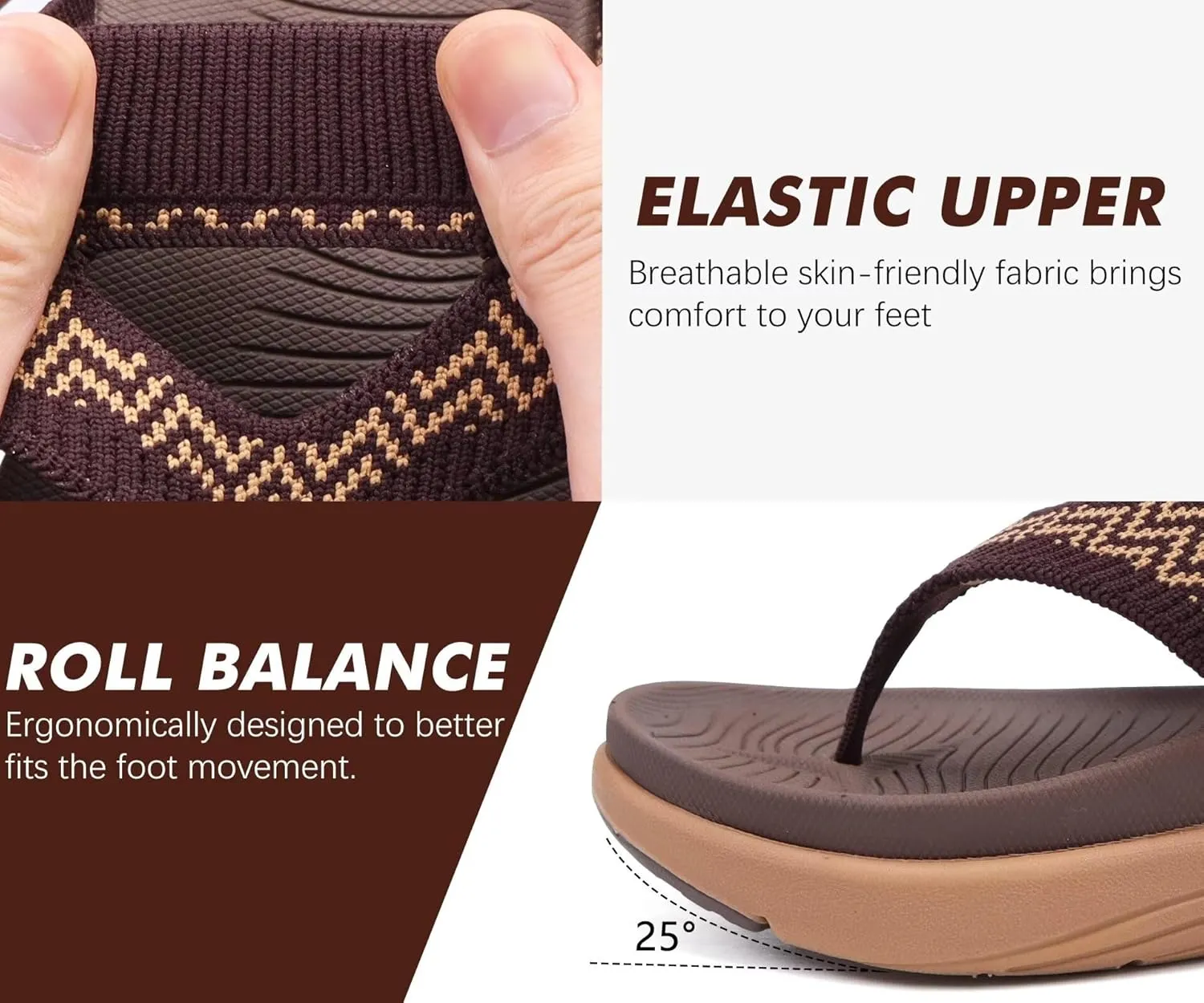 COFACE Womens Fashion Orthotic Flip Flops Recovery Walking Lightweight Athletic Thick Yoga Mat Cushion Thong Sandals With Comfortable Plantar Fasciitis Arch Support