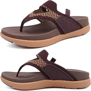 COFACE Womens Fashion Orthotic Flip Flops Recovery Walking Lightweight Athletic Thick Yoga Mat Cushion Thong Sandals With Comfortable Plantar Fasciitis Arch Support