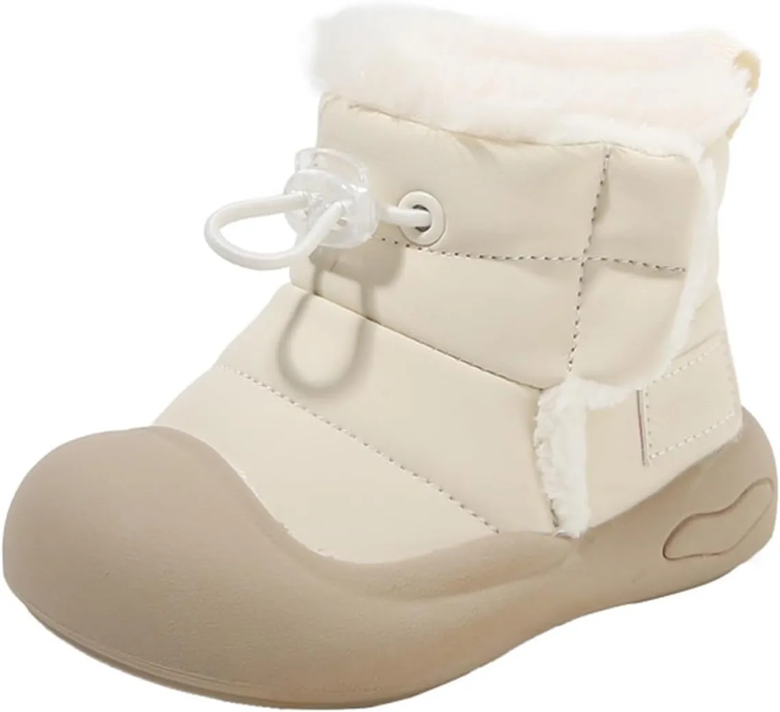 Cotton Fuzzy Snow Booties For Kids Boys Girls Toddler Soft Shoes Winter Outdoor Ski Warm Comfy Non Slip Boots Fashion