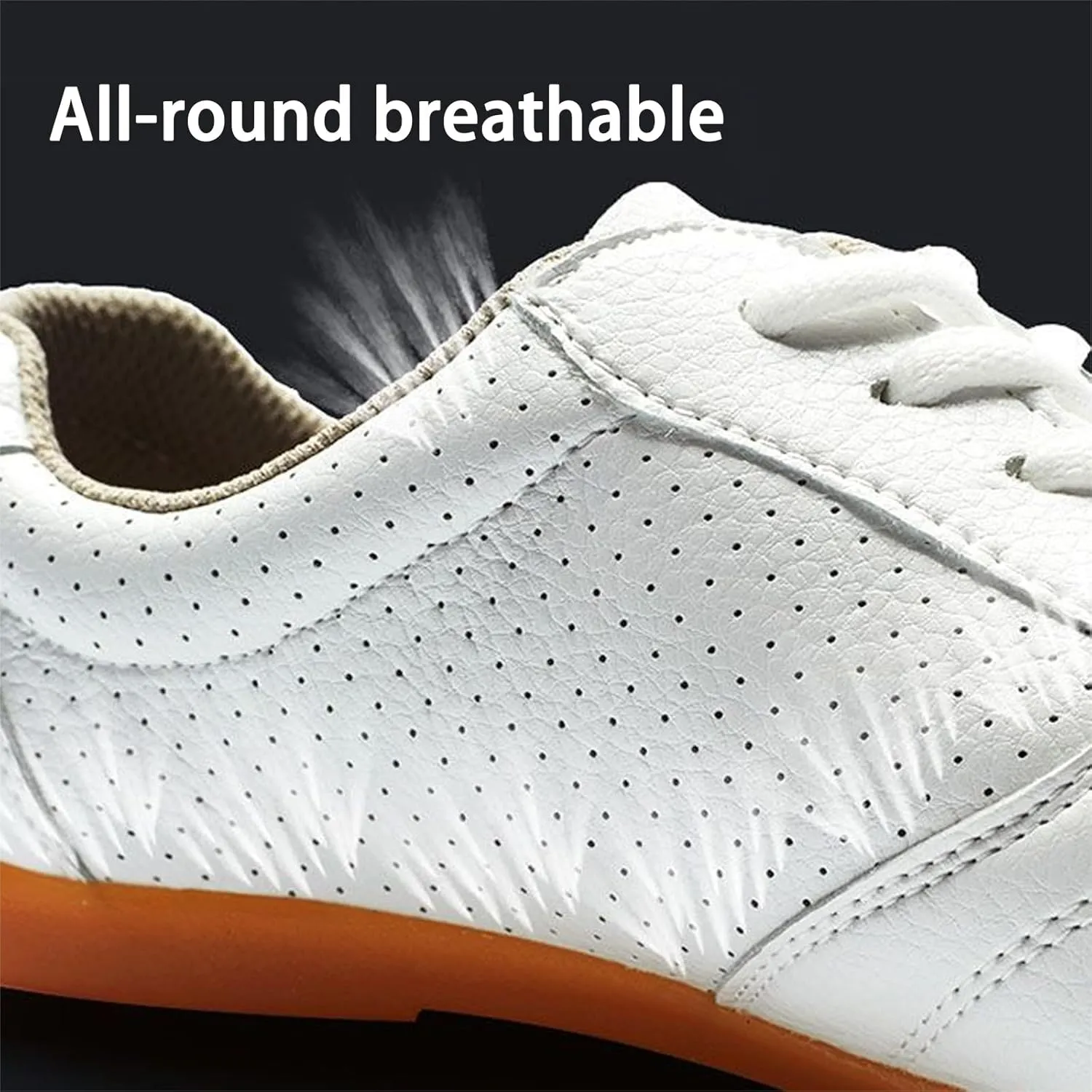 Cow Leather Kung Fu Tai Chi Shoes Women Men Martial Art Shoes Beef Tendon Bottom Sneakers Taekwondo Karate Training Shoes Casual Walking Shoes (Size:44EU,Color:Black1)