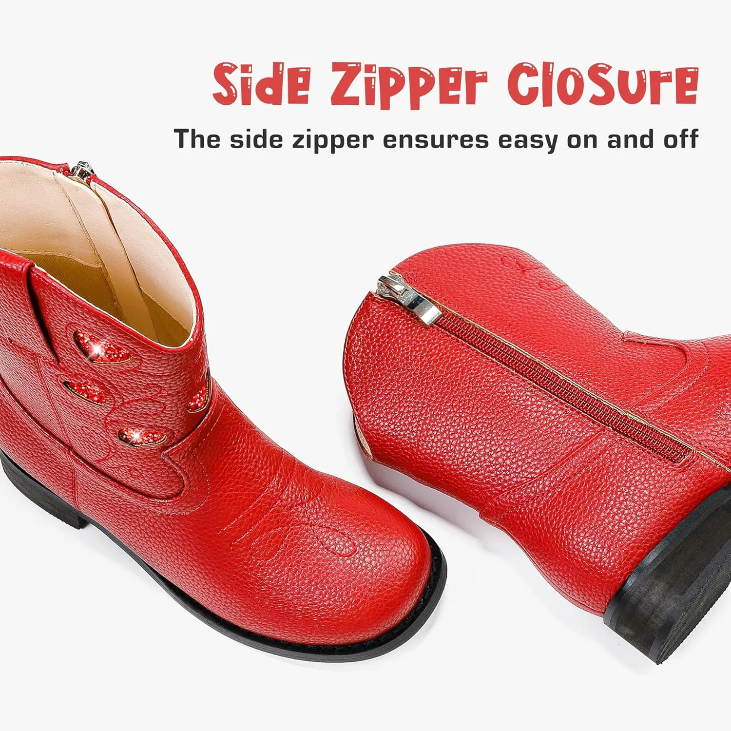 Cowboy Boots for Kids Western Little Girl Cowgirl Boots Toddler Horse Riding Ankle Boots Birthday Party