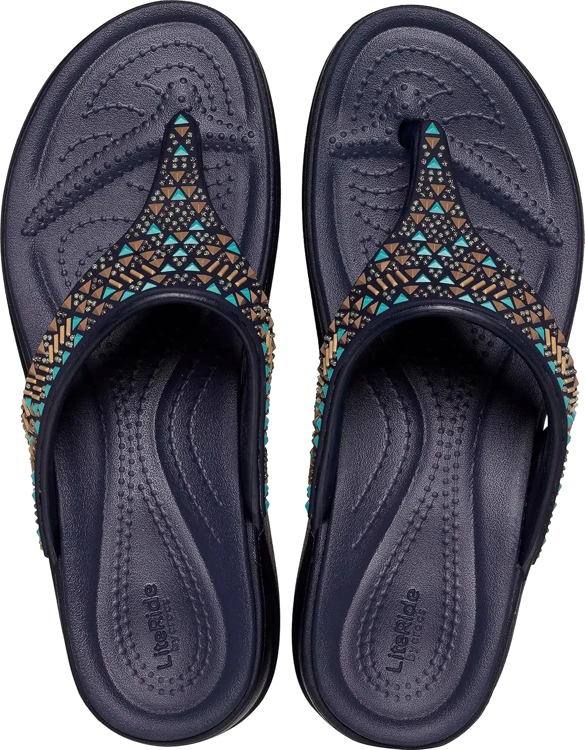 Crocs Women's Boca Bling Flip Wedge Platform Sandal