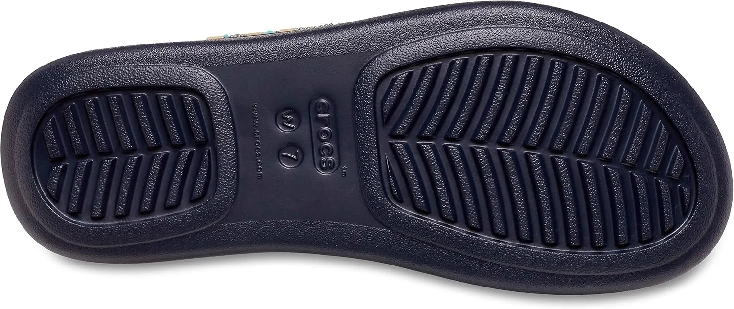 Crocs Women's Boca Bling Flip Wedge Platform Sandal